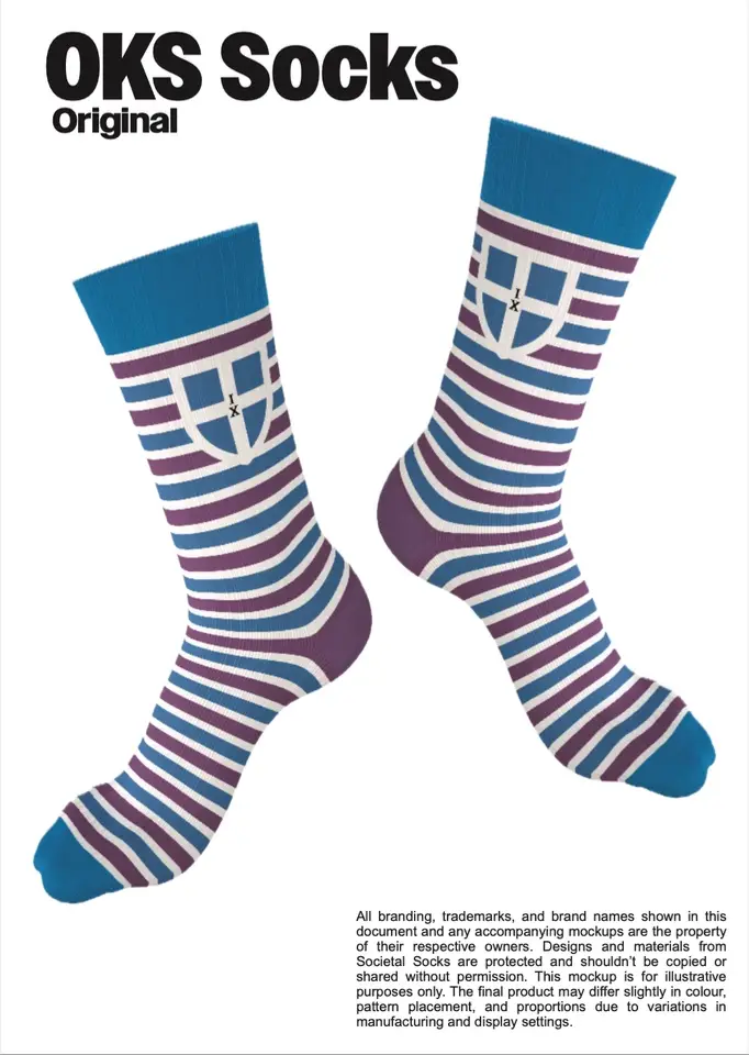 Socks made for OKS Association